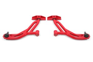Ford Shelby GT500 Control Arms - Lower - BMR Suspension - Non-Adjustable, Poly/Delrin Bushings - Red - `10-`14